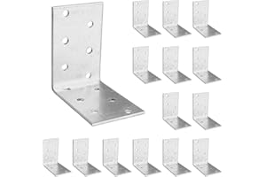 OMIdeas 15 x wsporniki kątowe (60 x 60 x 40 x 2) narożne metalowe szelki drewno drewno ocynkowana blacha stalowa łącząca mocowanie L złącze naprawcze