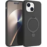 Microsonic Apple iPhone 15 Plus i&ccedil;in Kılıf Aura Stant MagSafe Siyah [iPhone 15 Plus ile Uyumlu Kılıf - Siyah]