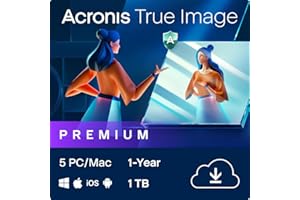 Acronis Cyber Protect Home Office 2023 | Premium | 1TB Cloud Storage | 5PC/Mac | 1 Year | Windows/Mac/Android/iOS | Internet Security Including Backup | Email Activation Code
