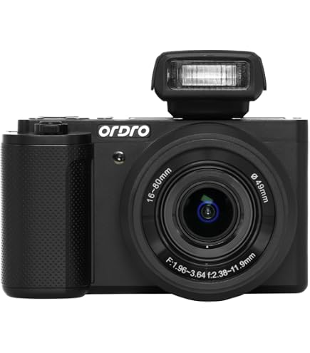 Fotocamera Mirrorless ORDRO G730 – Video 5K, Zoom Ottico 12X, Schermo Vari-Angolo 3,2" Con AF/MF E Scheda 64GB Inclusa (Nero) - 5