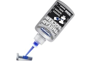 HANNAERA Schraubensicherung Mittelfest 50ml, Hitzebeständig Schraubenkleber, Locktight Schraubensicherungskleber für Verhinderung des Sturzes von Schrauben und Rostschutz
