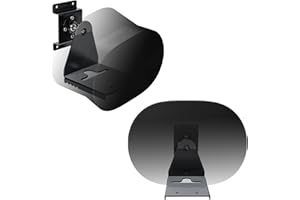 shinar Metalowy uchwyt ścienny kompatybilny z Sonos Era 300, wychylny do 360°, pochylony -70°/+70° (w górę i w dół, w lewo i w prawo) z zarządzaniem kablami, maks. 12 kg, czarny