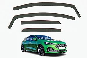 AirFlux Set di 4 deflettori d'aria compatibili con Ford Focus MK4 5 porte Hatchback 2019 2020 2021 2022 2023 2024 2025.