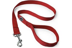 iGadgitz Home U7159 Correa Perro Acolchada, Correa para Perros con Mango Acolchado, Dog Lead -Rojo -100cm (1m)