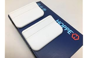 SRB Hoppe K435 - 2 maniglie per porta del balcone, in plastica, colore: Bianco