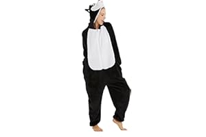 OVENDER Kigurumi Adulto Costumi Animali per Carnevale Halloween Pigiama Tuta Party Spettacolo Show di Natale Cosplay Onesies Intimo Invernale Unisex da Donna e Uomo