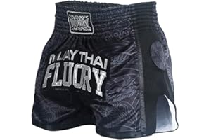FLUORY Pantaloncini Muay Thai, MMA Pantaloncini Abbigliamento Training Cage Fighting Grappling Arti Marziali Kickboxing Pantaloncini Abbigliamento