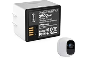 WAEUUKKPO 1 Stück Akku für Arlo Pro, Pro 2, 3500mAh Ersatz-Akku Wiederaufladbare Lithium-Batterien für Arlo Pro/Pro 2 Kamera VMA4400 VMC4030 VM4230 VMS3230 VM4030