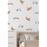 MSticker-Vintage Araba ve U&ccedil;aklar Duvar Cam Sticker Seti, &Ccedil;ocuk Bebek Odası Duvar Sticker Araba U&ccedil;ak