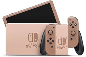 Skins4u Skin Sticker für Nintendo Switch OLED und Switch V1 Modelle, Aufkleber Sticker Folie Klebefolie für Nintendo Switch Konsole und JoyCons (Mokka, Switch V1 (ohne OLED))