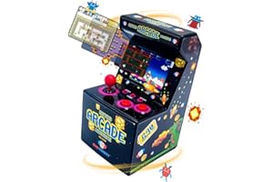 MAD MONKEY Retro Konsole mit 240 Spielen - 8 Bit Arcade Maschine in 2.5 Zoll - Perfekte Retro Spielekonsole für Gaming Fans - Mini Arcade für pure Nostalgie