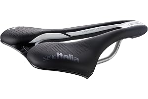 Selle Italia SLR Boost ENDURANCE TI 316 Superflow - Sella Bicicletta da Strada, Gravel e Viaggio Comoda in Gel e Foro Superflow, Telaio in TI 316