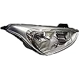 K D Headlight For Hyundai I10 Grand 2013-2019/ Xcent 2013-2020 (Right/Driver Side) ( Without Adjustable Motor, Halogen)
