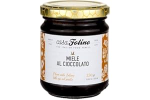 CasaFolino - Miedelizia Al Cioccolato, Miele Aromatizzato al Cioccolato, Miele Biologico Italiano, Degustazione Miele, 250g