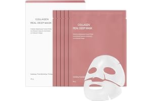 PIPIHOME Bio Collagen Mask Korean, 5Pcs Bio Collagen Maske Overnight, Hydratisierende Übernachtmaske, Anti-aging Kollagen Gesichtsmaske, Lösliche Collagen Night Wrapping Mask Sheet Mask