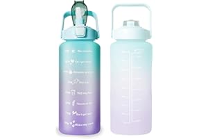 JINCHIDA Water Bottle with Straws,2 Litre Water Bottle 2l,Large Half Gallon/64oz Air Up Bottle Leak Proof Free Water Jug,For Fitness,Gym And Outdoor Sports Motivational Water Bottle