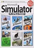  Microsoft Simulator PC Spiele Paket (Helicopter Simulator / Jet Simulator / Racing Simulator / Motocross Simulator / Business Simulator / Söldner - Die Simulation)