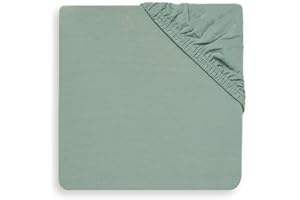 Jollein Drap-Housse en Jersey, 120 cm Longueur x 60 cm Largeur, Vert Cendré