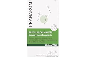 PRANAROM - Aromaforce - Pastillas Calmantes Para La Garganta Con Aceites Esenciales ORGÁNICOS - Calma Y Suaviza - 21 Pastillas