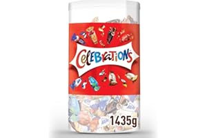 ‎CELEBRATIONS Celebrations Schokolade Großpackun als, Süßigkeiten, Mini-Schokoriegel Snacks (Maltesers, Galaxy, Snickers & mehr), Schokoladen Geschenk Idee mit Mini Schoko Pralinen, Süßigkeiten Box, 1435g