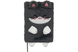 Mr. Wonderful - Quaderno A5 peluche - Gatto - Quaderno formato A5 con rilegatura cucita - Con 160 pagine bianche