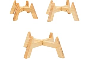 JR Pack de 3 soportes de madera para macetas | soportes para macetas interior | soportes plantas interior | soportes para plantas estilo moderno | maceteros de madera | maceteros con pie