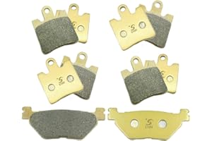 S SYUU moto Fibre de cuivre Plaquettes de Frein Avant et Arrière Compatible avec Yamaha FJR1300 FJR 1300 2006-2018 XV1900 XV 1900 A Midnight Star 2011-2016 FA423F FA319R