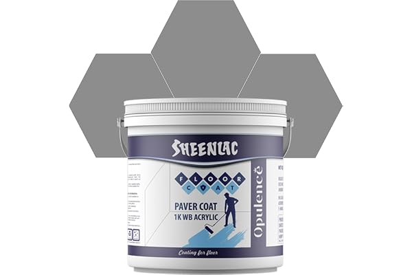 SHEENLAC Floor Paver Coat Paint, Multi-Color Paver Coat Paint Durable, Weather-Resistant Outdoor Concrete & Stone Coating for Patios. (WB ACR DIOR GREY)
