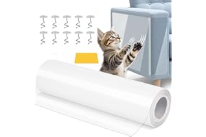 SHENGRUI Door Protector from Dog Scratching, Cat Anti Scratch Tape, Clear Training Self Adhesive Tape for Carpet/Sofa/Couch/Door (20x300CM)