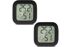 PAIRIER 2 Pezzi Termometro Ambiente Interno, LCD Igrometro Termometro per Interni per Casa, Camera da Letto, Baby Room, Ufficio, Serra, Cantina