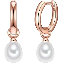 Valero Pearls Damen-Halskette – Sterling Silber 925 Rosévergoldet Mit Süßwasser-Zuchtperle