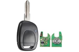LMD Clé + électronique Vierge + Pile 433Mhz ID46 à Programmer pour Renault Clio 2, Kangoo, Master, Twingo Lame NE73