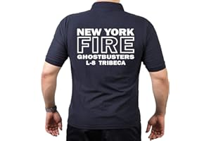 feuer1 Navy Ghostbusters NYC Ladder 8 Tribeca Manhattan Polo Shirt