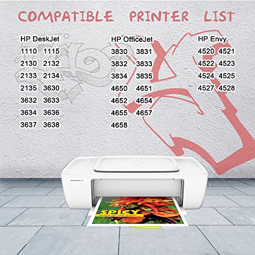 GREENSKY 2 paquetes cartucho de tinta compartible de reemplazo para HP 302 302XL para HP DeskJet 1110 1115 2130 2132 3630 3632 HP OfficeJet 3830 3831 3832 3833 4650 4651 HP Envy 4520 4521 4522 4523 Impresora -  1 Negro   1 Tri-Color 