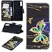 Produktbild Honghushop PU Leder Hülle für Galaxy A70 / A7 2019 Brieftasche Klapphülle Flip Case Schmetterling Design Ledertasche Schutzhülle Stand Folio Magnetverschluss Handyhülle für Samsung Galaxy A70