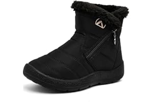 GOGOUP Bambini Stivali da Neve Ragazzi Ragazze Inverno Impermeabili Caldo Foderato in Pelliccia Cotone Stivaletti Scarpe All'aperto Stivaletti Antiscivolo