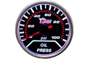 Etopars Car Motor Universal Smoke Tint Len 2" 52mm Oil Press Pressure Indicator Gauge Meter