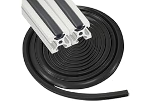 YUSHENGTAI 10m Aluminiumprofil Dichtung Schwarze Weiche PVC-Dichtung für 6/8mm Nut der 30/40 Serie, Schlitzabdeckung Alterungs- und Verschleißfest, Staubdichte Dichtung für Maschinenteile V/T Type Slot Aluminium