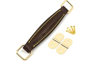 Ogdni Guitar Amplifier Handle,PU Leather Internal Steel Leather Style Replacement Strap for Guitar Amplifiers Speaker,Black (brown)