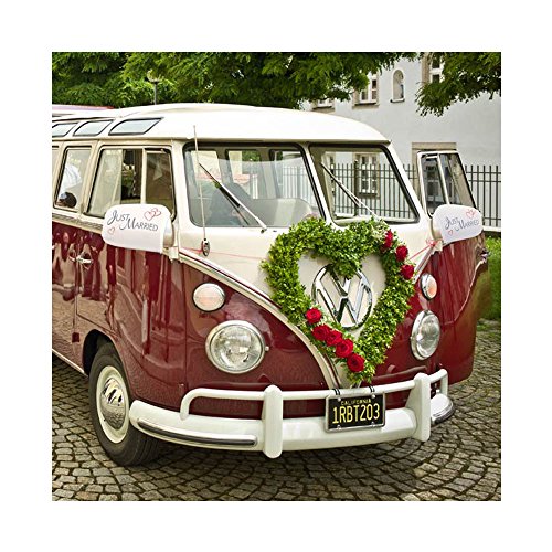 Autobikini-Set „Just Married“, 2 Überzüge mit Schriftzug für die Außenspiegel am Hochzeitsauto - 2