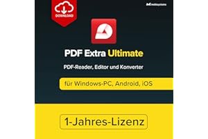 MOBISYSTEMS INC. PDF Extra Ultimate| Umfassender PDF-Reader und Editor | PDFs erstellen, umwandeln, zusammenfügen, kommentieren und signieren |Jahreslizenz|1 Windows-PC & 2 Mobilgeräte |1 Benutzer [Online-Code]