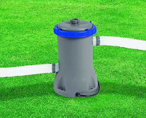 Bestway Power Steel Rectangular Frame Pool Set, hellgrau, mit Filterpumpe + Zubehör, 404 X 201 X 100cm - 6