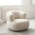 Maple Home Decoration Lamb Wool Sofa Chairs Single Seat Comfy Upholstered Arm Chair Living Room Bedroom Furniture