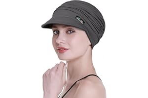 FocusCare Gorros suaves de quimioterapia para mujer, gorra de bambú, turbante para pérdida de cabello