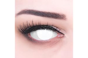 Meralens, Miękkie soczewki na 12 miesięcy, Blind White, bez grubości, z pojemnikiem, 1 para (1 x 2 sztuki)