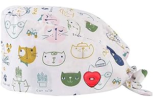 HARPILY 233 Harpily Berretto Chirurgico Donna Cappuccio Chirurgico con Fascia Regolabile per Fodera Medico Cuffietta Cuffia Infermiera Bandana Infermiere Berretto per Uomo e Donna (B7, 13x53cm)