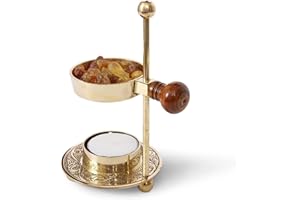 BISHTHUB Kadzidło żywiczne palnik Dhoop Dhuni palnik Sambrani Dhoop do modlitwy domu i świątyni