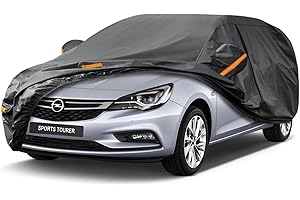 ‎KAYME Kayme Kombi Autoplane Wasserdicht Atmungsaktiv für Opel Astra L K J Sports Tourer H Caravan (2004-2025), 7 Schichten Vollgarage Autoabdeckung für Sonne Staub Schutz, mit Reflektierenden Streifen.