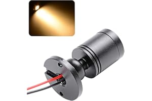 ELITLIFE 3W Ceiling Spots Rotatable Round Downlight with Transformer Ceiling Spotlight Adjustable, Aluminum Small Recessed Mini Spotlight 5-Pack for Wine Cabinet/Cupboard/Kitchen/Living Room