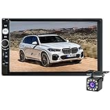 Double Din Car Stereo Bluetooth, 7 inch Touch TFT Digital Screen Car Multimedia MP5 Player Support SD/USB/AUX,Car Audio With 